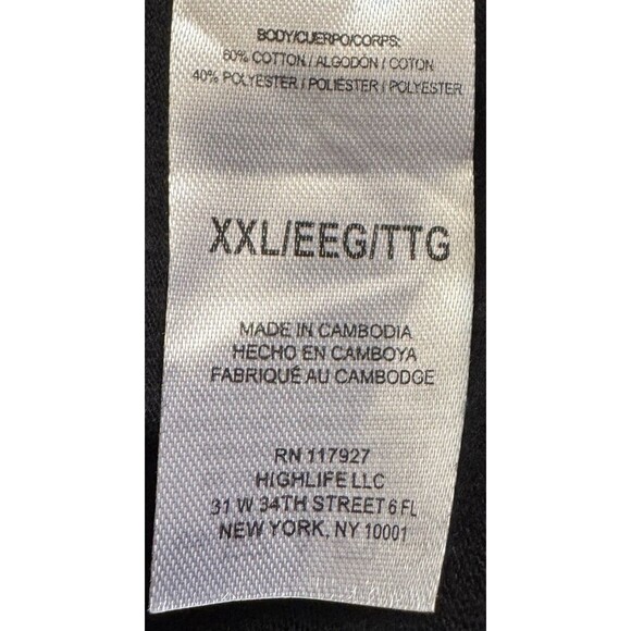 Reebok Goalie Mesh Logo Tee T-Shirt Regular Fit Short Sleeve Mens XXL Black New - Picture 7 of 9